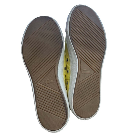 Lacoste Yellow Canvas Sneakers - Picture 9 of 9